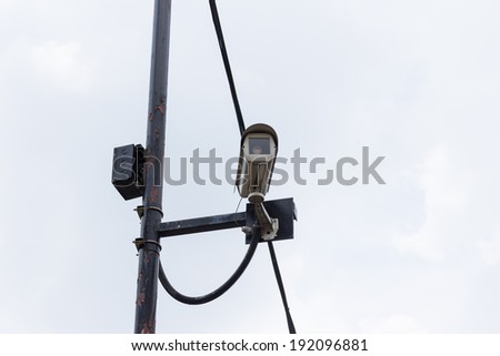 CCTV cameras system installed at the intersection,Traffic intersection signal surveillance camera