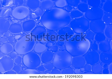 Macro shot of Olive oil mixed in water abstract and for background