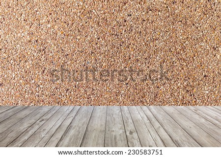 Background surface of terrazzo floor with wood floor background