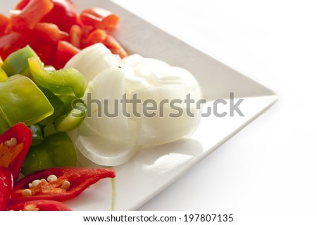 Colored Fresh Sweet Pepper Isolated on White Background.pepper, capsicum, yellow, green, red, white, sweet, close up, vegetable, bell pepper,healthy,obje cts, colorful,beautiful, fresh, food,freshness