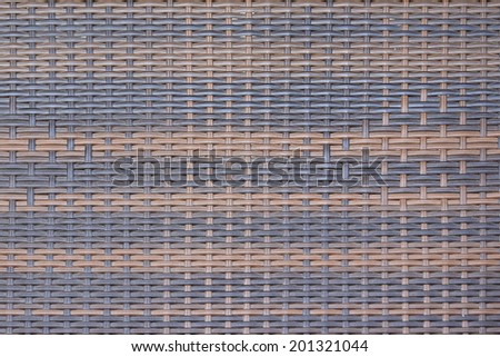 close up of synthetic rattan weave texture as used on outdoor garden furniture