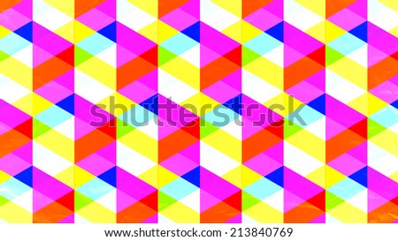 Abstract colorful geometric Texture of crumpled paper  background,  (vignette)