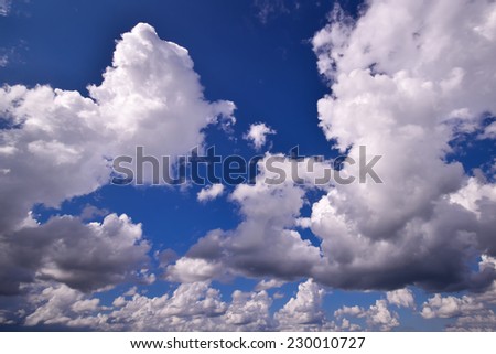 blue sky with cloud ,white clouds background