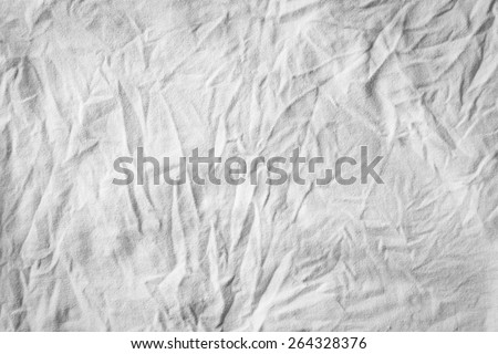 White  Crumpled fabric wrinkles