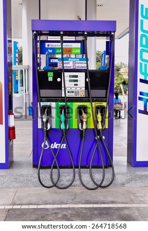 LOEI, february 22: PTT gas station on February 22, 2015 in  LOEI , Thailand. PTT is largest oil company in Thailand