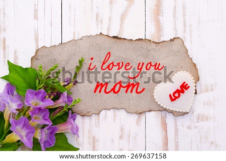 Background for greetings Mother\'s Day ,i love you mom