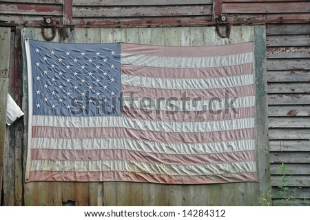 faded american flag background. of a faded American flag