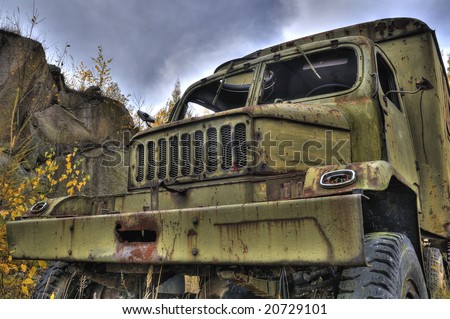 Old Tatra abandoned truck