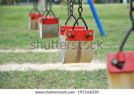 Old playground swing