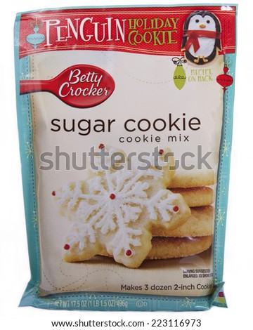ALAMEDA, CA - OCTOBER 09, 2014: 17.5 ounce pouch of Betty Crocker brand Sugar Cookie mix.