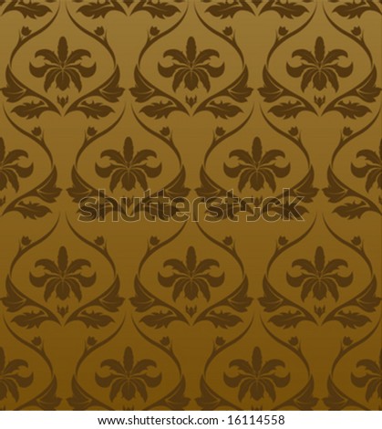 brown wallpaper. stock vector : Brown floral