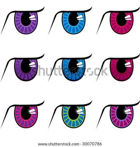 anime eyes pictures. Set of 9 Manga/Anime Eyes