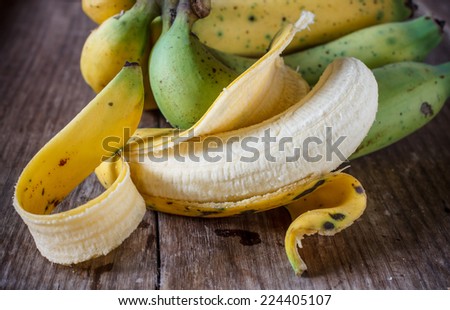 banana on old wood