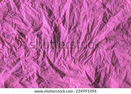 Crumpled violet color tissue paper