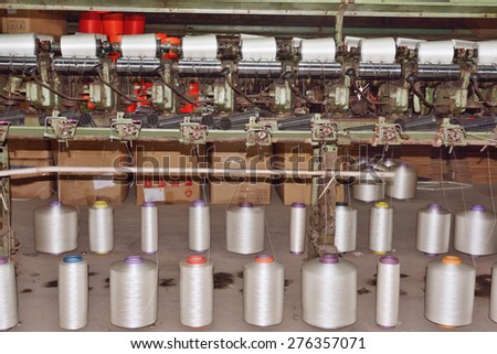 The textile industry factory, manufacture of rope