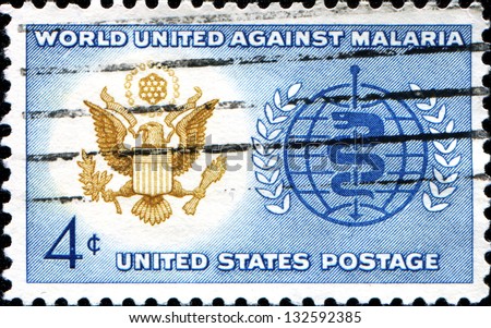 USA - CIRCA 1960: A stamp printed in United States of America shows usa stamp  World United Against Malaria, circa 1960