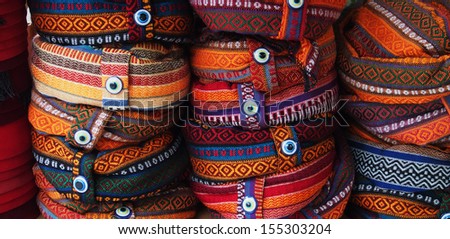 turbans in the Turkish style, the Grand Bazaar, Istanbul, Turkey