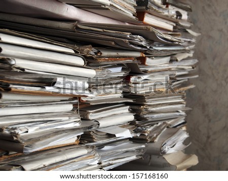 archive folders with documents