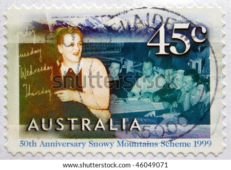 AUSTRALIA - CIRCA 1999: A stamp printed in Australia shows lesson to teach literacy in schools for adults, circa 1999