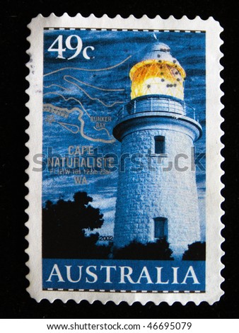 AUSTRALIA - CIRCA 2002: A stamp printed in Australia shows Fire tower on Cape Natureliste WA, circa 2002