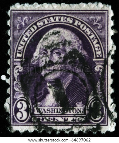UNITED STATES OF AMERICA - CIRCA 1919: A stamp printed in the USA shows image of President George Washington, circa 1919