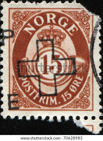 NORWAY - CIRCA 1970: A stamp printed in NORWAY and dedicated to the Royal Norwegian Postal Service, circa 1970