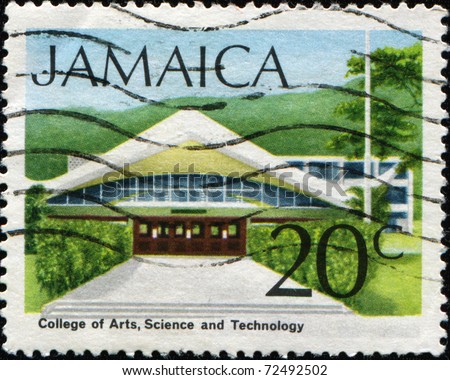JAMAICA - CIRCA 1972: A stamp printed in Jamaica shows College of Arts, Science and Technology, circa 1972