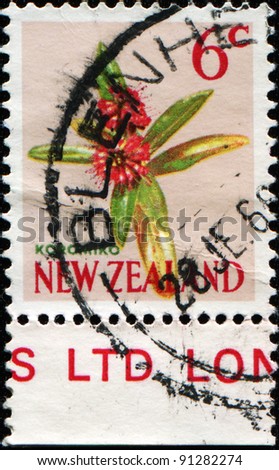 NEW ZEALAND - CIRCA 1960: A stamp printed in New Zealand shows Koromiko - Hebe salicifolia, circa 1960