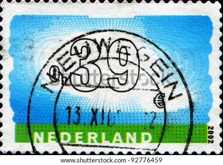 NETHERLANDS - CIRCA 2002: A stamp printed in the Netherlands shows Sky and Landscape , circa 2002