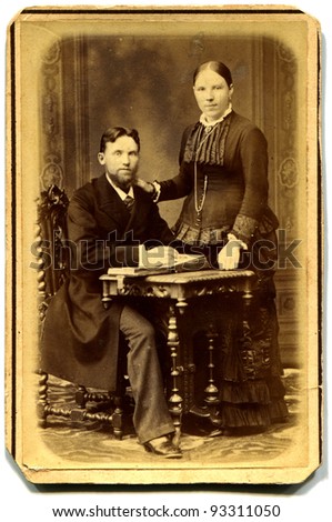 RUSSIA - CIRCA end of the XIX - the beginning of XX century: couple, Moskow, Russian Empire