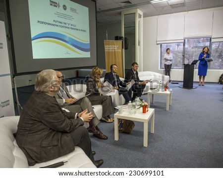 KIEV, UKRAINE - November 14, 2014: In Kiev, an international conference Publick Forum \