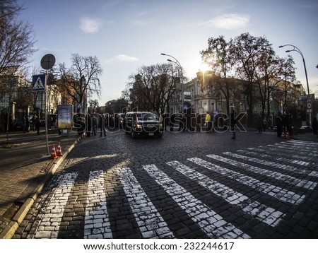 KIEV, UKRAINE - November 21, 2014: Tuple US Vice President Joe Biden -- US Vice President Joe Biden announced in Kiev to increase military aid to Ukraine in its conflict with Russia.