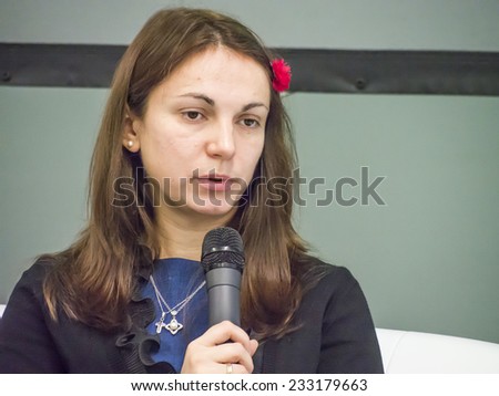 KIEV, UKRAINE - November 14, 2014: Hanna Hopko, deputy of the Verkhovna Rada of Ukraine