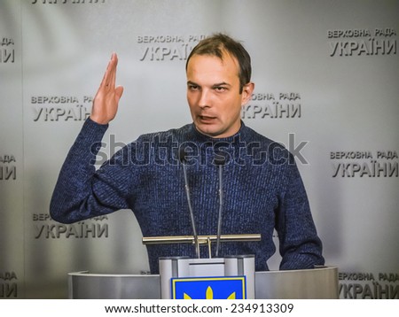 KIEV, UKRAINE - December 2, 2014: MP from the \