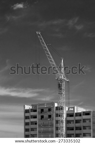 Close up view of a urban construction site