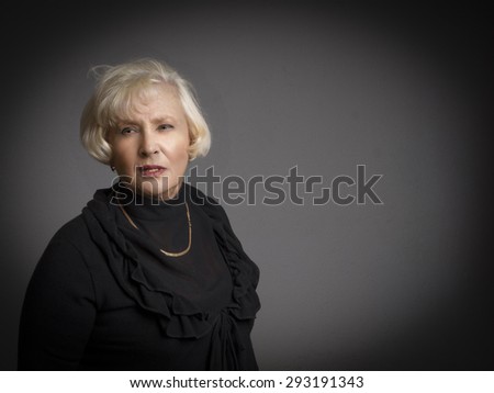 Portrait of elegant senior woman