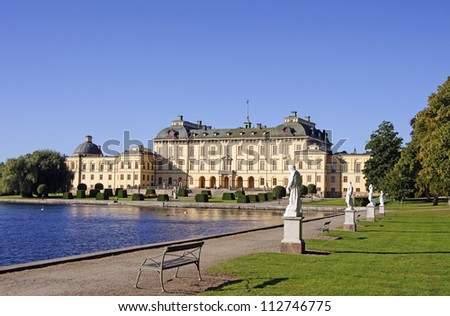 Royal palace of Drottningholm. Home of the Swedish Royal family