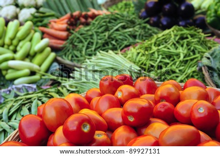 Vegetables at the market