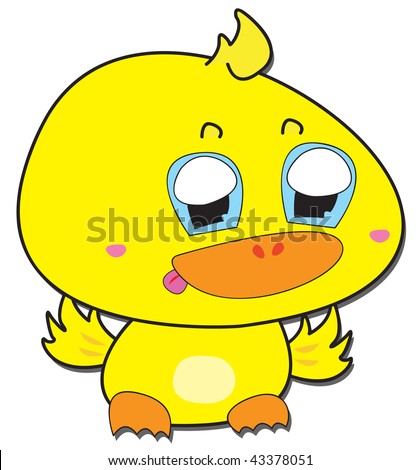 Cartoon Swimming Duck
