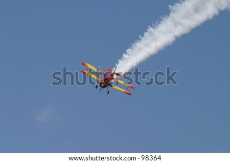 aerial acrobatics at a summer air show
