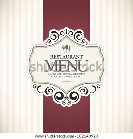 Restaurant Menu Design on Restaurant Menu Design Stock Vector 102140920   Shutterstock