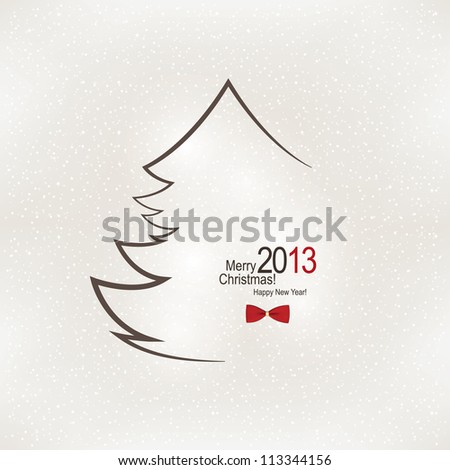 Christmas and New Year Vector greeting card Christmas and New Year Vector greeting card