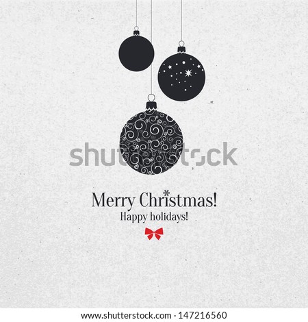 Christmas and New Year Vector greeting card Christmas and New Year Vector greeting card