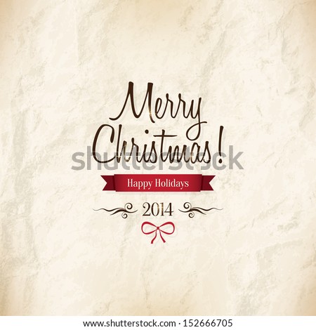 Christmas and New Year Vector greeting card Christmas and New Year Vector greeting card