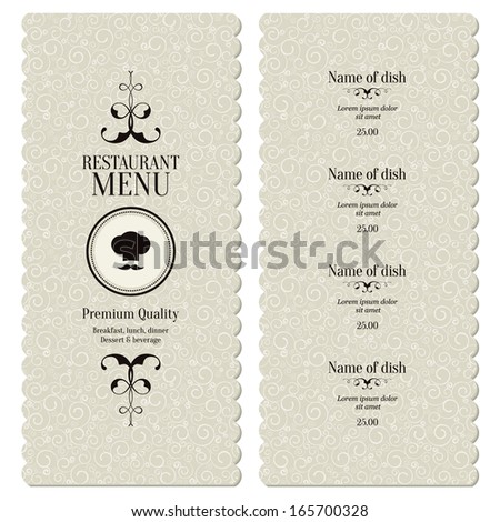 Restaurant menu design Restaurant menu design