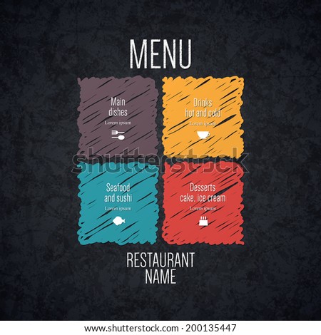 Restaurant menu Flat design Restaurant menu Flat design