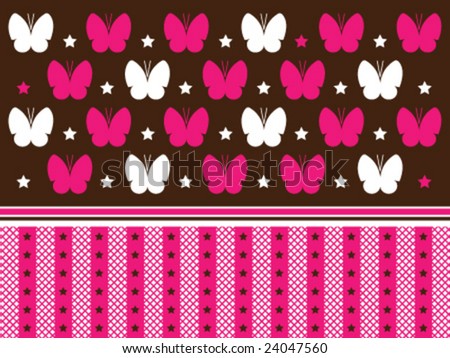stock vector : Pink butterfly