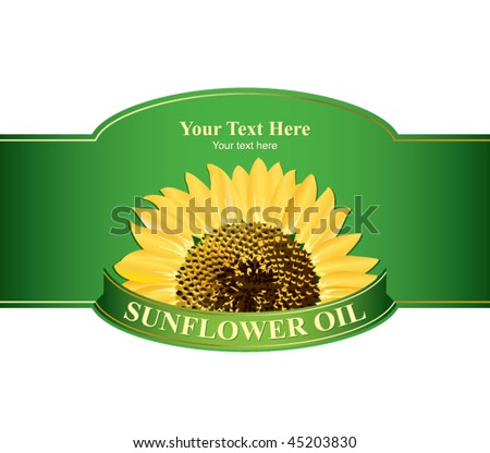 stock vector : Design labels sunflower oil, or any other product from 