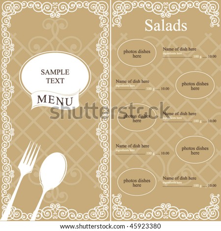 Restaurant menu design concept