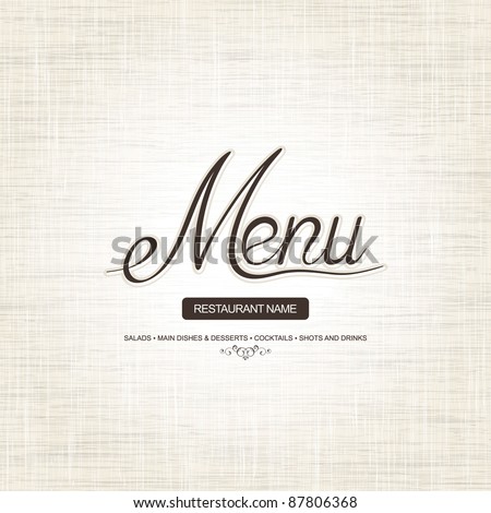 Logo Design Restaurant on Restaurant Menu Design Stock Vector 87806368   Shutterstock